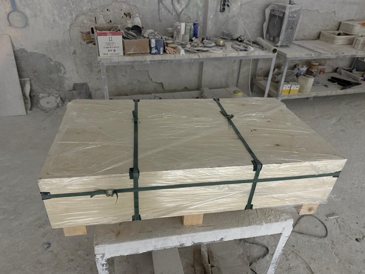 Calacatta Viola Fluted Marble Sink | Custom Wall-Mounted Vanity